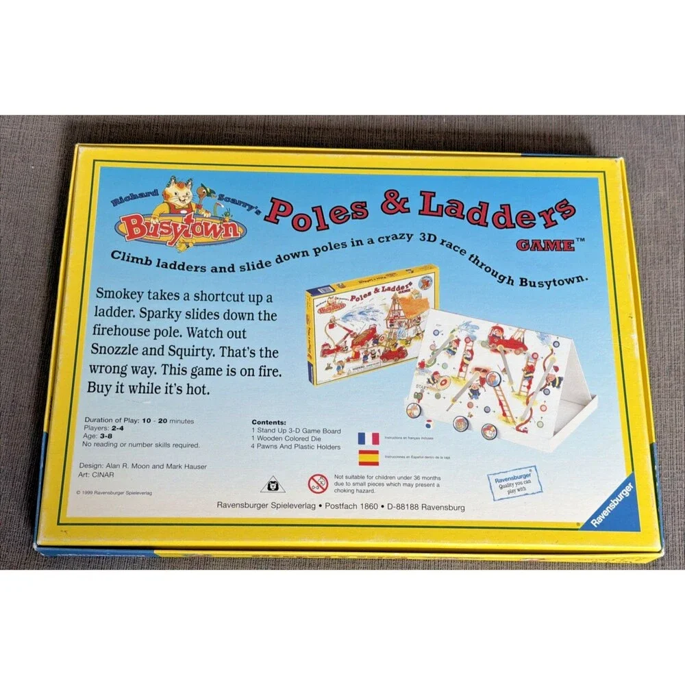VTG Richard Scarry's Busytown Poles & Ladders Game Ravensburger 1999